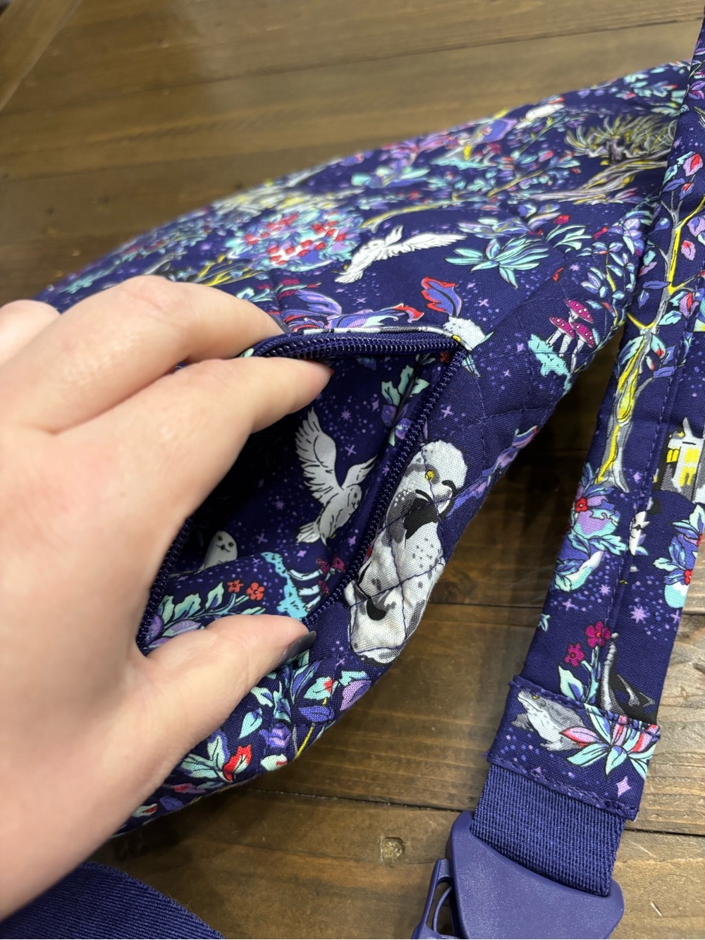 Vera Bradley x Harry Potter Forbidden Forest Sling Backpack - Picture 6 of 12